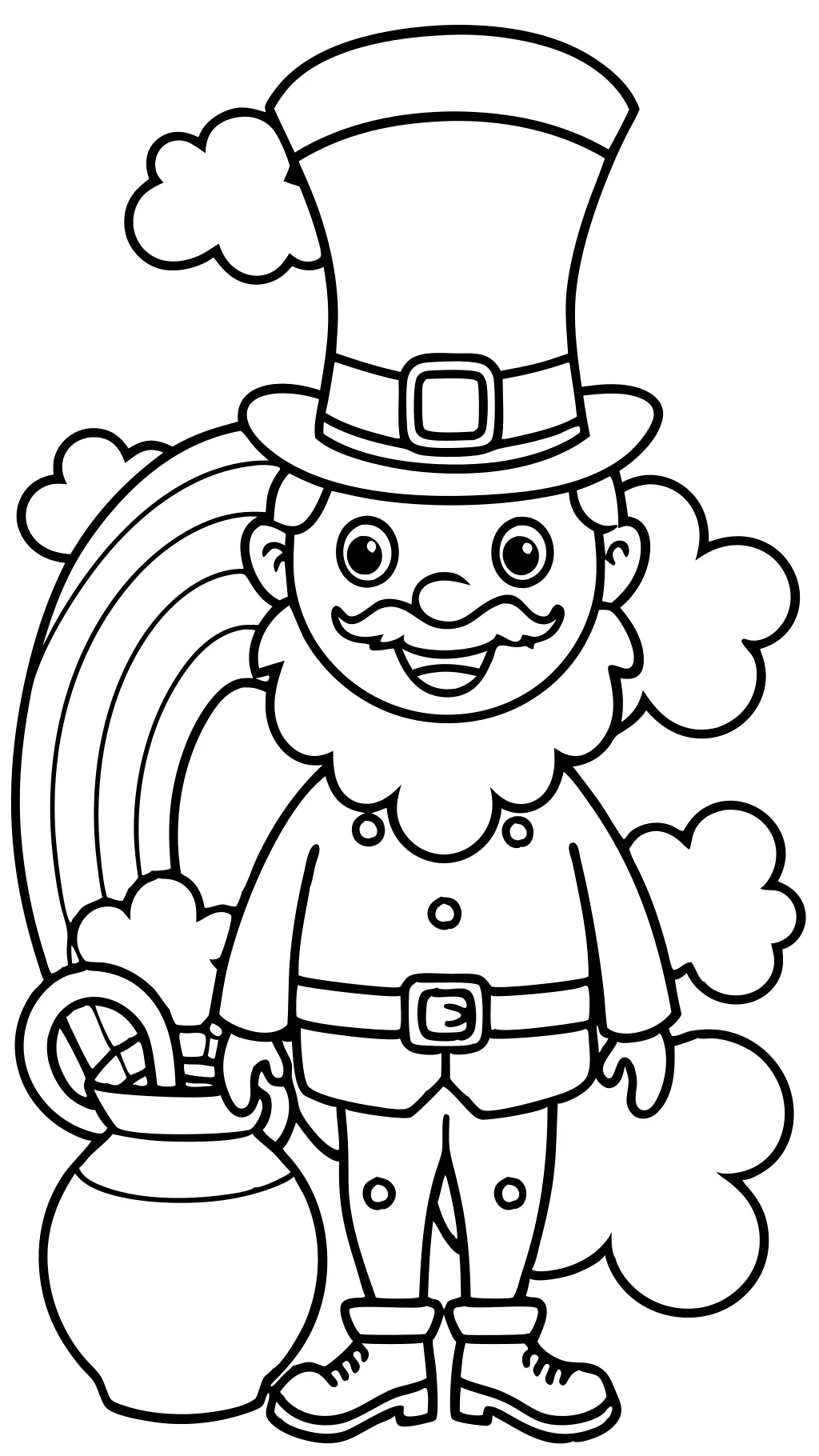 coloring pages of a leprechaun